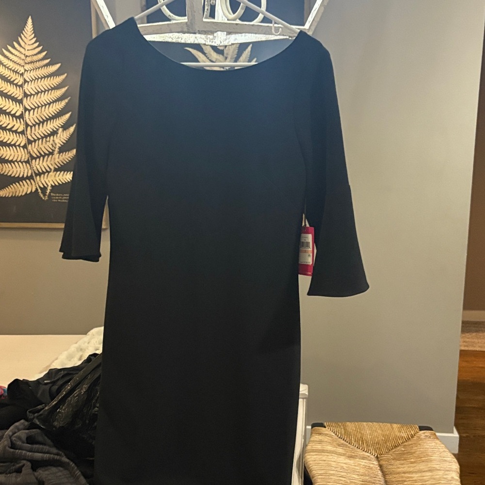 Vince Camuto Black Long Sleeve Dress